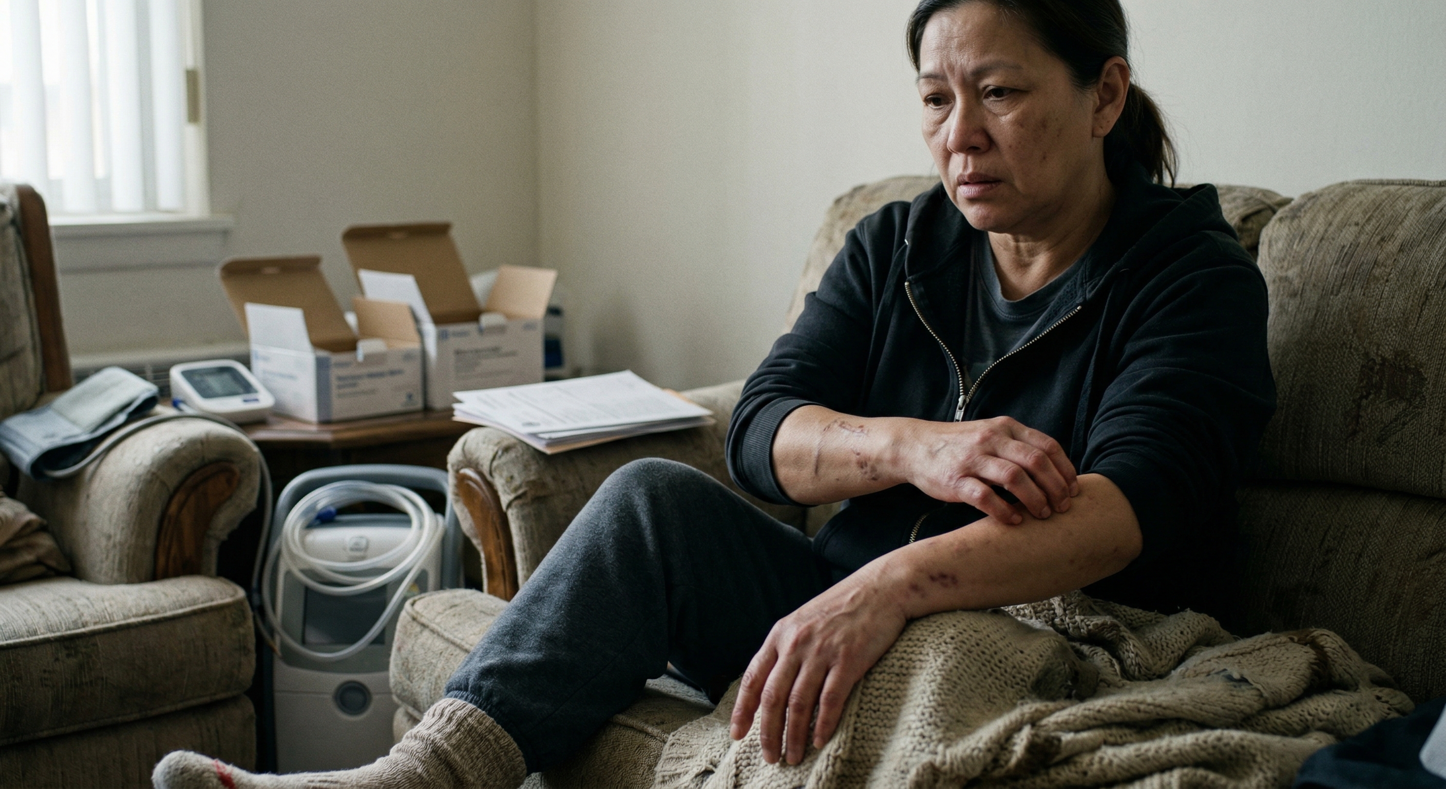 洗腎導致後遺症的女病患